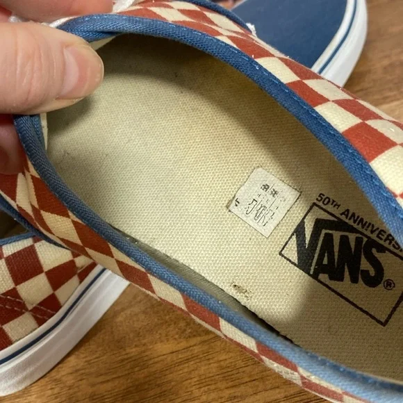 Vans Blue and Red Checkered Sneakers - Picture 13 of 13